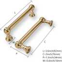 khtumeware 10 Pack 3 Inch Hole Center Champagne Bronze Cabinet Pulls Heavy Duty Solid Satin Brass Cabinet Handles for cabinets Dressers Kitchens Handles Bathroom cabinets
