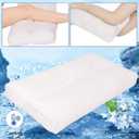 Cooling Knee Pillow for Side Sleeper, 6"Leg Pillow for Side Sleeping, 100% Cooling Fabric Pillow for Between Knees While Sleeping - High Support Alternative for Relieving Leg, Back, and Knee Pain