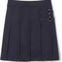 French Toast Girls' Adjustable Waist Pleated-Front Two-tab Scooter Navy Blue 10