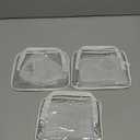 PACKISM TSA Approved Toiletry Bag, 3 Pack Clear Makeup Bag, Travel Makeup Cosmetic Pouch for Women, Carry on Airport Airline Compliant Bag, White (for age 12 or above)