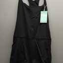 Nirovien Womens Tennis Dress with Built in Shorts Athletic Dresses Workout Dress Skort Dress Golf Outfits,Black, M