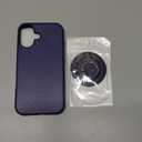 Jusy Compatible with Magsafe Polka Dot Phone Case for iPhone 16, Cute Aesthetic Magnetic Ring Holder Stand Case, Soft TPU and Hard PC Protective Phone Cover for Women Girls - Blue Polka Dot