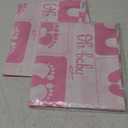 Zonon 2 Pcs Extra Large Baby Shower Bags Gift Jumbo Large Gift Bag Storage Oversized Plastic Gender Reveal Storage Wrap for Birthday Holiday Party Favors, (Pink Footprint)