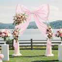 95 x 70 Inches Large Bow Themed Party Decorations Giant Pink Bow Decor Satin Ribbon, Contains Felt Big Pink Wall Decor Girl Coquette Birthday Decorations Bachelorette Bridal Supplies