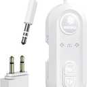 Upgraded Bluetooth 5.4 Transmitter Receiver, Airplane Bluetooth Adapter with Qualcomm aptX Adaptive, Supports 2 AirPods/Headphones, Wireless Audio Transmitter for TV, Travel, Car & Gym, Cable Storage