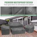 Gasadar Patio Furniture Covers, 4-Piece Outdoor Furniture Cover Waterproof for Patio Loveseat, Chair and Coffee Table, 500D Heavy Duty, Grey