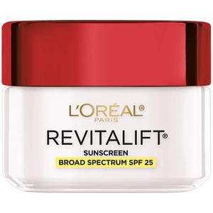 L'Oral Paris Revitalift Anti-Wrinkle and Firming Face Moisturizer with SPF 25, Pro-Retinol and Centella Asiatica, Paraben Free, 1.7 oz