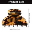 WILLBOND  2Pieces Medium Hair Claw Clips for Thin Hair 2.6 Inch Tortoise Shell Clip Banana Jaw Hairpin French Style Barrettes Head Accessories for Women Girls(Stylish Patterns)