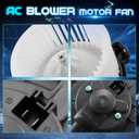 HVAC Blower Motor Fan Assembly for 2001-2007 Toyota Sequoia, 2004-2006 Toyota Tundra 87103-0C022 700063 Air Conditioning Blower Motor with Fan Cage