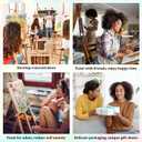 3 Pack Paint by Numbers Kit for Adults with Wooden Frame, Wildflowers Paint by Numbers Kit for Adults, Easy Acrylic Painting by Numbers Kits for Adult on Canvas with Paints and Brushes 8x12 inch