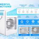 Portable Air Conditioners, Mini Air Conditioner Personal Evaporative Air Cooler with 4 Speeds 7 Colors, 600ML Portable Ac Unit Fan 2 Cool Mist Cooling Fan for Room Office Car