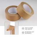 Lichamp 4 Pack Brown Painters Tape 2 inch Wide, Medium Adhesive Brown Masking Tape Bulk Multi Pack, 2 inch x 55 Yards x 4 Rolls (220 Total Yards)