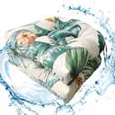 2 Pack Waterproof Outdoor Chair Cushions, Tufted Wicker Chair Cushions, U-Shaped Seat Cushion for Patio Furniture Garden Rocking Chairs, Hawii, 19"x19"x3.9"