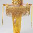 Cubahop Boho Sequin Belly Dance Skirt Hip Belt Tassel Skirt Hip Wrap Scarf Rave Music Festival Costume for Women Girls