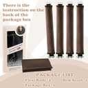 Heatless Curls Overnight, 5 Pcs Heatless Hair Curlers to Sleep in Soft Overnight Blowout Rods No Heat Hair Rollers Curling Rods for Women Blowout Look Long Hair - Brown