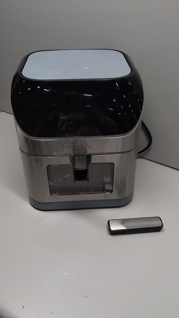 Air Fryer 6.2 QT Large Capacity Oilless Hot Air Fryers Oven 1500W Healthy Cooker with 10 Presets, Digital LCD Touch Screen, Visual Cooking Window, Non-Stick Basket, Included Recipe (Silver-L)