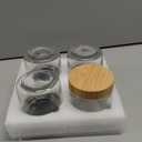 NETANY 4-pack 10oz Glass jars with Airtight Lids, Overnight Oats Containers with Bamboo Lids, Wide mouth Mason Salad jars, Glass Food Storage Containers for Snacks Yogurt Spice Sugar