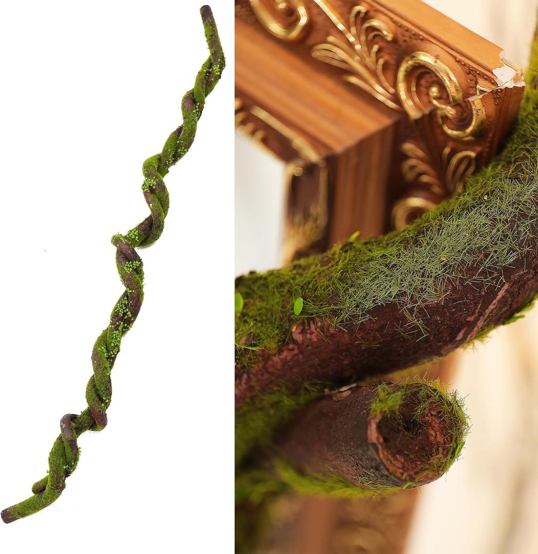 74.8" Big EVA Foam Soft Artificial Tree Branches Thick Trunk Twig Fake Vines Liana Rattan Garland For Wall Hanging Backdrop Wedding Home Hotel Garden X'mas Christmas Thanksgiving Decoration