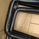 Heavy Duty Square Bend U-Bolt Kit, 4 Pack, 3-1/2" x 16", U Bolts with Frame Plates, Nuts & Washers for Automobile Trailer