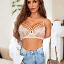 Avidlove Lingerie Set for Women 2 Pieces Bra and Panty Sets Lace Babydoll Lingerie Outfits (S)
