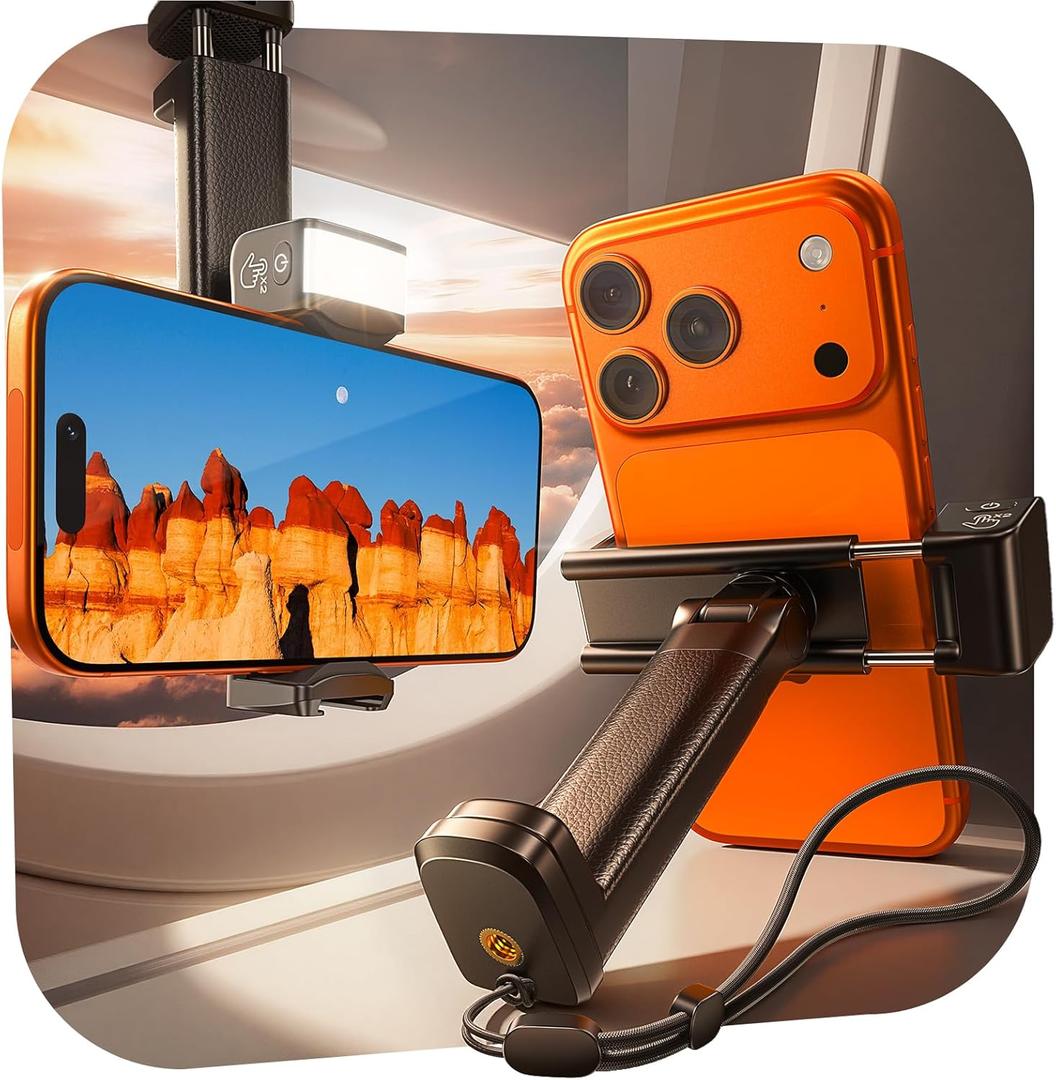 LISEN Airplane Travel Essentials (LED) Phone Stand Holder for Desk 2026 Airplane Gadgets 2026 Women Men Long Flight Accessories Photographic Lighting Flash Tubes Kids Gifts2pack