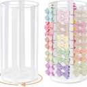 Dahey Bow Holder for Girls Hair Bows, Modern Hair Bow Organizer 360° Rotation Hair Accessories Organizer Storage Stand Display for Girls, White
