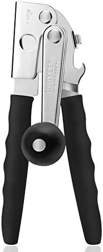 Commercial Can Opener, UHIYEE Hand Crank Can Opener Manual Heavy Duty with Comfortable Extra-long Handles, Oversized Knob, Large Handheld Can Open Easy for Big Cans, Black Commercial Can Opener, UHIYEE Hand Crank Can Opener Manual Heavy Duty with Comfortable Extra-long Handles, Oversized Knob, Large Handheld Can Open Easy for Big Cans, Black