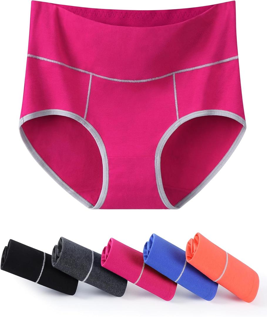 Annenmy Women's Underwear Cotton Tummy Control C Section Panties Soft Ladies High Waisted Briefs Plus Size (Medium)