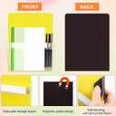 Ctosree 6 Pcs Magnetic File Holder 3 Size Magnetic Pen Holder Refrigerator Magnet Organizer Wall Fridge Pockets Planners Mail Storage Case Pencil Cup for Metal Cabinet Lockers(Multicolor)