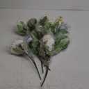 Tigeen Artificial Flowers Artificial Peonies Silk Flowers Faux Peony Fake Peony Silk Hydrangea Bouquet for Wedding Table Centerpiece Floral Vase Decor (White, Blue, 12 Bundles)