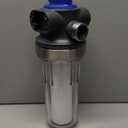 Culligan WH-S200-C Whole House Water Filter Housing  3/4" Inlet/Outlet, Standard Duty, Sediment Filtration System, Clear Housing, Pressure Relief Valve, NSF Certified