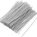 JJUNW 200 Pcs 4-inch Clear Twist Ties, Twist Cable Cord Wire Tie Reusable Fastening, Clear Twist-Ties for Plastic Coffee Bags Gift Wrapping Crafts Plants