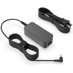 Superer 19V Power Cord Fit for LG-Monitors 22TN410V 24MS500/MS550/TL510V/TL520U/TL520V/TL510U 25MS550/MS550-B 27GL650F-B/GL63T-B/GS75QX/GS75Q-B 28TK420S/TL520V/TL510V/TN525V/TN515V AC Adapter Charger