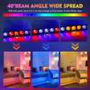 Led Stage Lights Bar,72W 24LEDs RGB Dj Strobe Party Lights Bar 3 in 1 Wall Washer Light Indoor with DMX Control AutoPlay Sound Activated Color Changing for Church Christmas Wedding Dance (1)