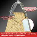 Amgo Heavy Duty 16' x 24' Beige Sun Shade Rectangle Pro Ring Shade Sail, 260 GSM Commercial UPF50 Sunshade, Reinforced Corners & Edges