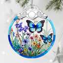 Stained Glass Ornament, Christmas Ornaments, Christmas Decorations for Tree, Holiday Decor, Holiday Party Gifts, Butterfly Themed Gifts, Gift Ideas & Xmas Gift - Monarch Butterfly