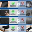 Grounding Mat for Bed, Grounding Mat for Sleeping, Tear-Resistant PU Leather Grounding Pad with Cord, Mattress Size Grounding Mat Queen (27"x60", Charcoal)