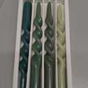 Gradient Color Taper Candles Unscented Candle Sticks 10 inch - Set of 4 Green Tapered Candles for Home Decor Kitchen Decor Wedding Decoration