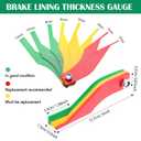 Tire Tread Depth Gauge Brake Lining Gauge Set Color Coded Tire Brake Lining Thickness Automotive Pad Measure Ruler Tool(30 Pcs)