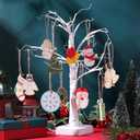 Yerliker 40 Sets Wooden Snowflake for Crafts Unfinished Jingle Bells Wood Painting Crafts Kit Christmas Ornaments Hanging Decorations for Parties Gifts Arts