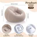 Realspring Inflatable Bean Bag Chairs Outdoor Blow up Camping Chairs Inflatable Lazy Sofa Folding Portable Bean Bag Loungers Couch for Movie Night(Coffee,2 Pcs)