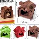 3-Pack Guinea Pig Houses Hideout, Small Pet Toy Cages, Cute Homes Bed for Small Animals Like Hamsters, Mouse Babies, Guinea Pigs, Ferrets, Chinchillas, and Hedgehogs to Hide and Rest.