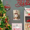 NTEUMM Christmas Wall Art Snowman Wall Decor Snowman on The Toilet Christmas Pictures Home Decorations Winter Scene Painting Farmhouse Poster Living Room Wall Art Canvas Prints Canvas Roll 16x24 inch (Color2-Unframed)