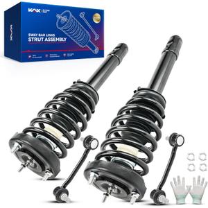 KAX Front Complete Strut & Coil Spring Assembly Sway Bar Link Stabilizer for 2006-2010 Hyundai Sonata, 2006-2011 Hyundai Azera, Replaces OE#: 172281 * 2 K80949