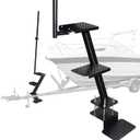 Boat Trailer Steps with Safety Handle 3 Steps Non-Slip Surface