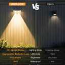 Solar Fence Lights Outdoor ,3000/4500/6000K 13 Mode, 12 Pack Fence Lights Solar Powered with Ultra-Bright Lens IP65 Waterproof,Solar Wall Light for Backyard/Step/Patio/Deck/Stair/Railings(White)