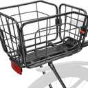 ONVIAN Rear Bike Rack, Aluminum Alloy Bike Cargo Rack, 22L Large Capacity Bicycle Basket, Foldable & Removable for Adult Bikes, 165 LB Load