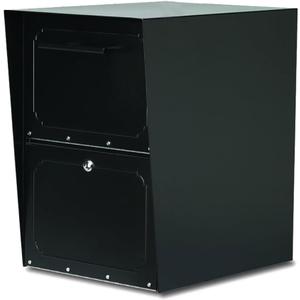 Architectural Mailboxes Oasis Drop Box Secure, Locking Heavy Duty, Steel Metal Package Box for Outside, Black XL Extra Large with Magnetic Waterproof Door