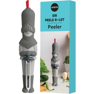 NEW OTOTO Sir Peels A-Lot Medieval Knight Vegetable Peeler - Swivel Vegetable Peelers for Potatoes, Fruits, Cute Gadgets, Gifts, Potato, Veggie, Fruit Peeler, Cute Kitchen Accessories