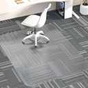 Office Chair Mat for Carpet, 48" X 60" Clear PVC Desk Chair Mat | Desk Chair Mat for Carpet Floors, Clear and Thick Carpet Chair Mats with Non-Slip Studded for Home and Office Low Pile Carpet